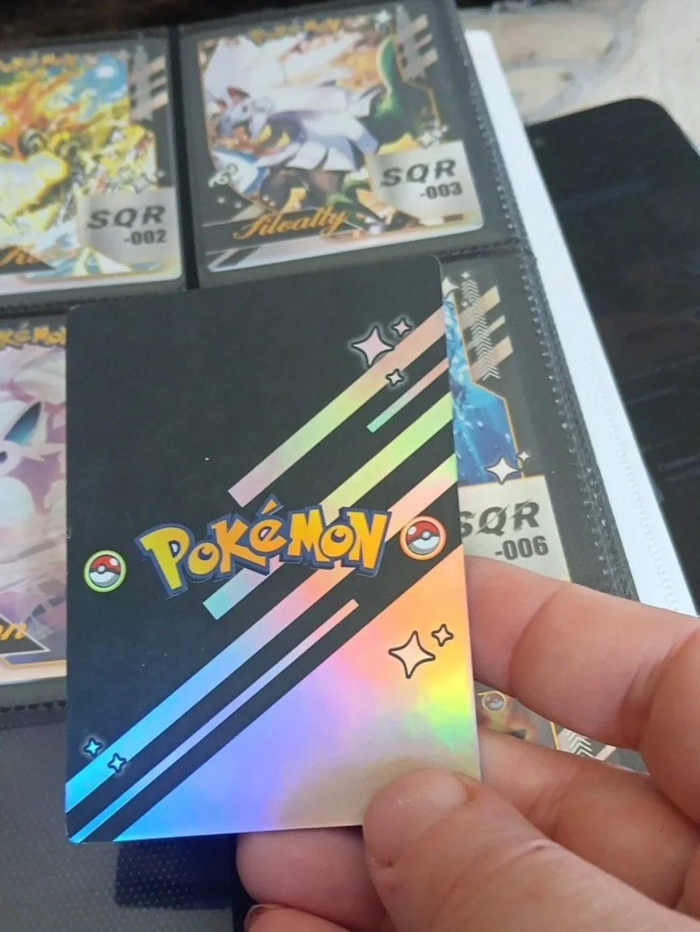 Pokemon Lugia Trading Card - Black, Blue, Gold Accents